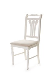Photo of Stylish chair isolated on white. Used stuff
