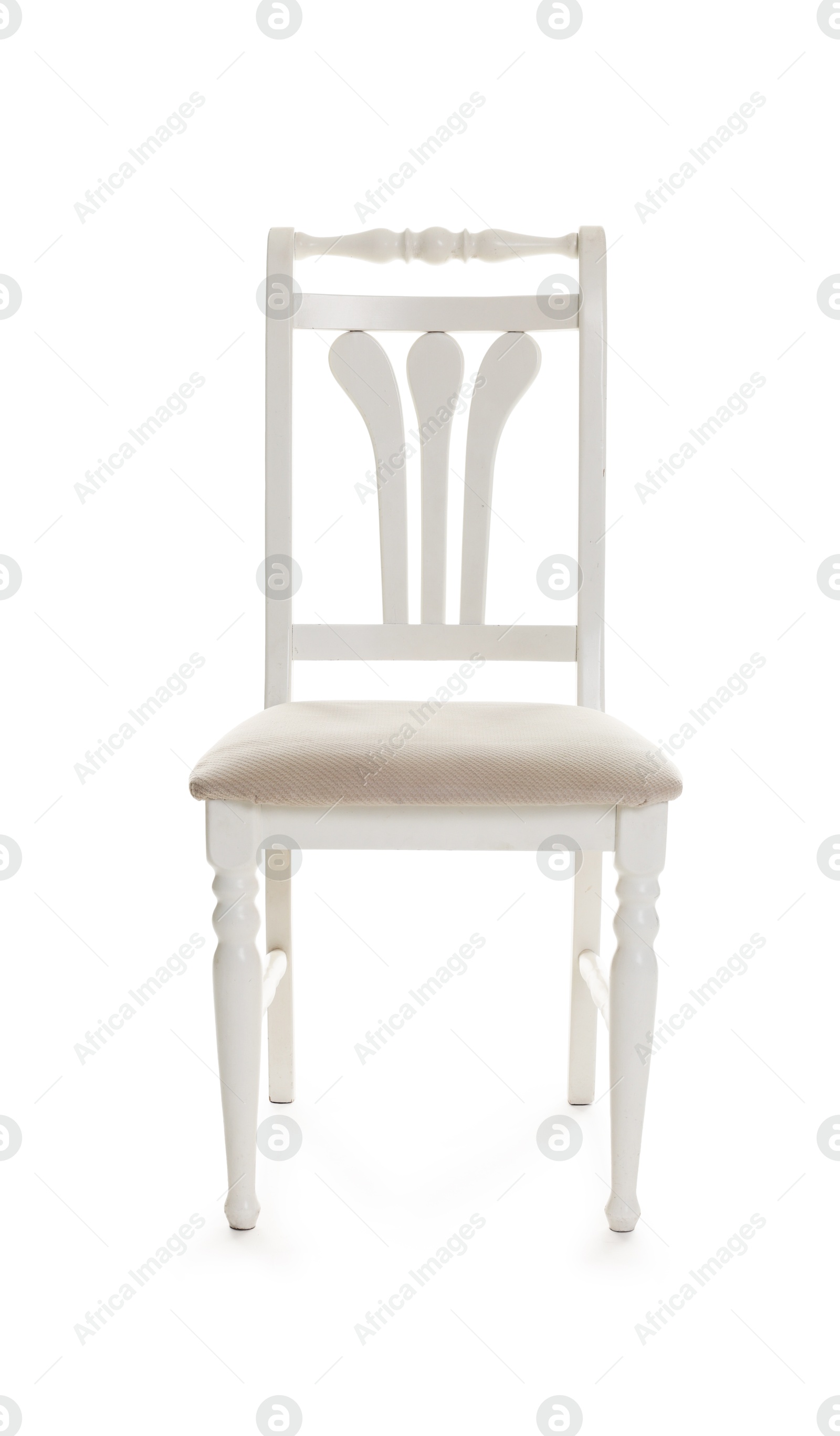 Photo of Stylish chair isolated on white. Used stuff