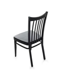 Photo of One stylish chair isolated on white. Used stuff