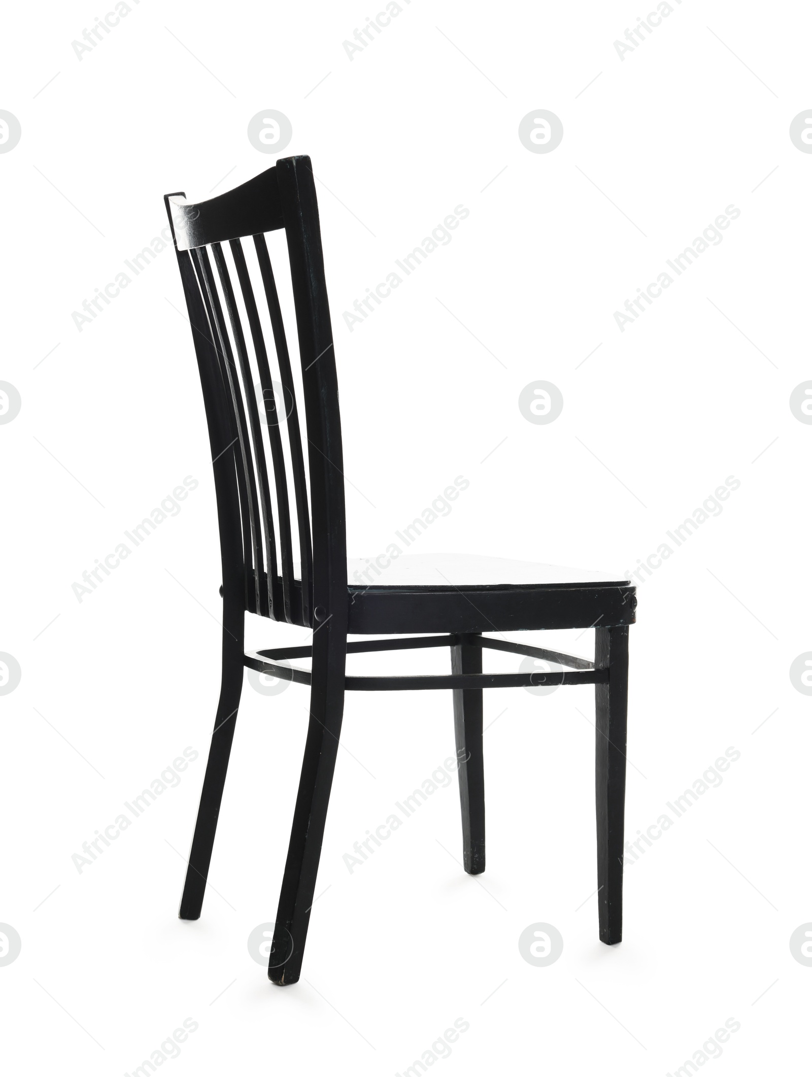 Photo of One stylish chair isolated on white. Used stuff