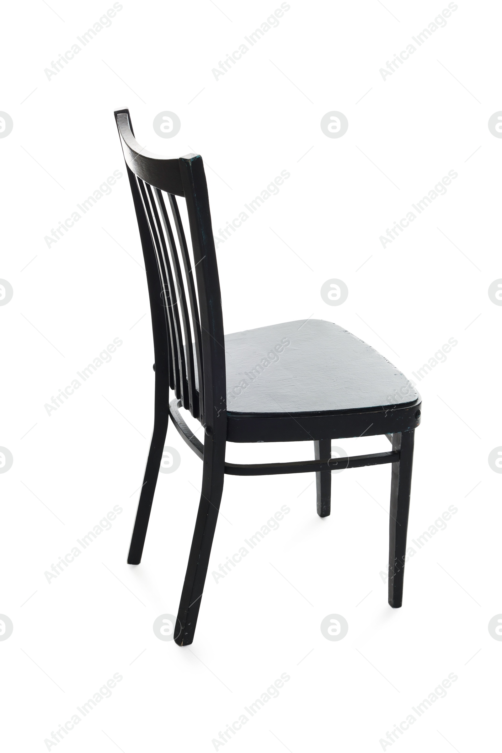 Photo of One stylish chair isolated on white. Used stuff
