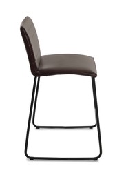 Photo of One bar stool isolated on white. Used stuff