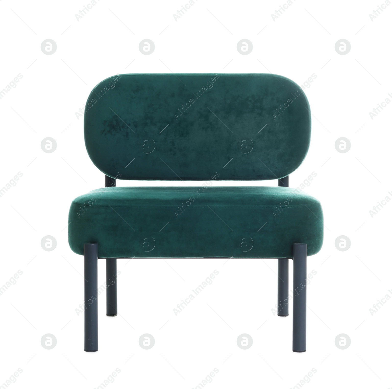 Photo of Stylish armchair isolated on white. Used stuff