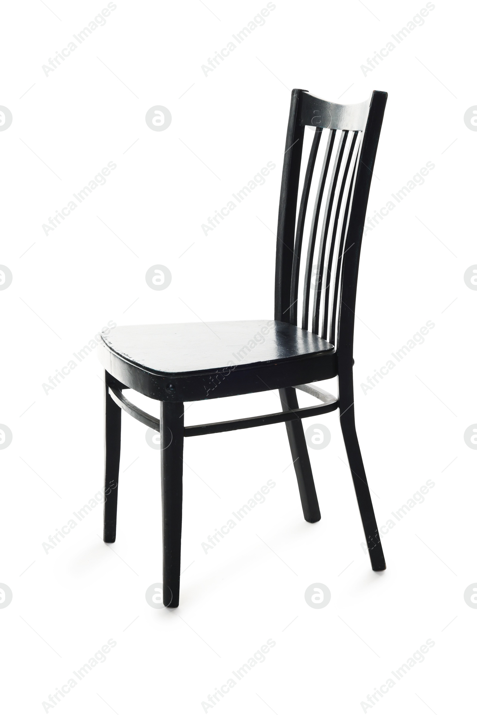 Photo of One stylish chair isolated on white. Used stuff