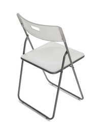 Photo of Stylish chair isolated on white. Used stuff