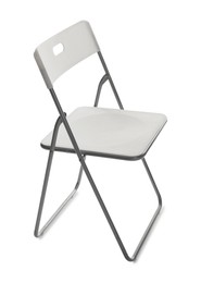 Photo of Stylish chair isolated on white. Used stuff