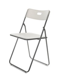 Photo of Stylish chair isolated on white. Used stuff