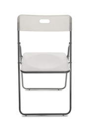 Photo of Stylish chair isolated on white. Used stuff