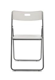 Photo of Stylish chair isolated on white. Used stuff