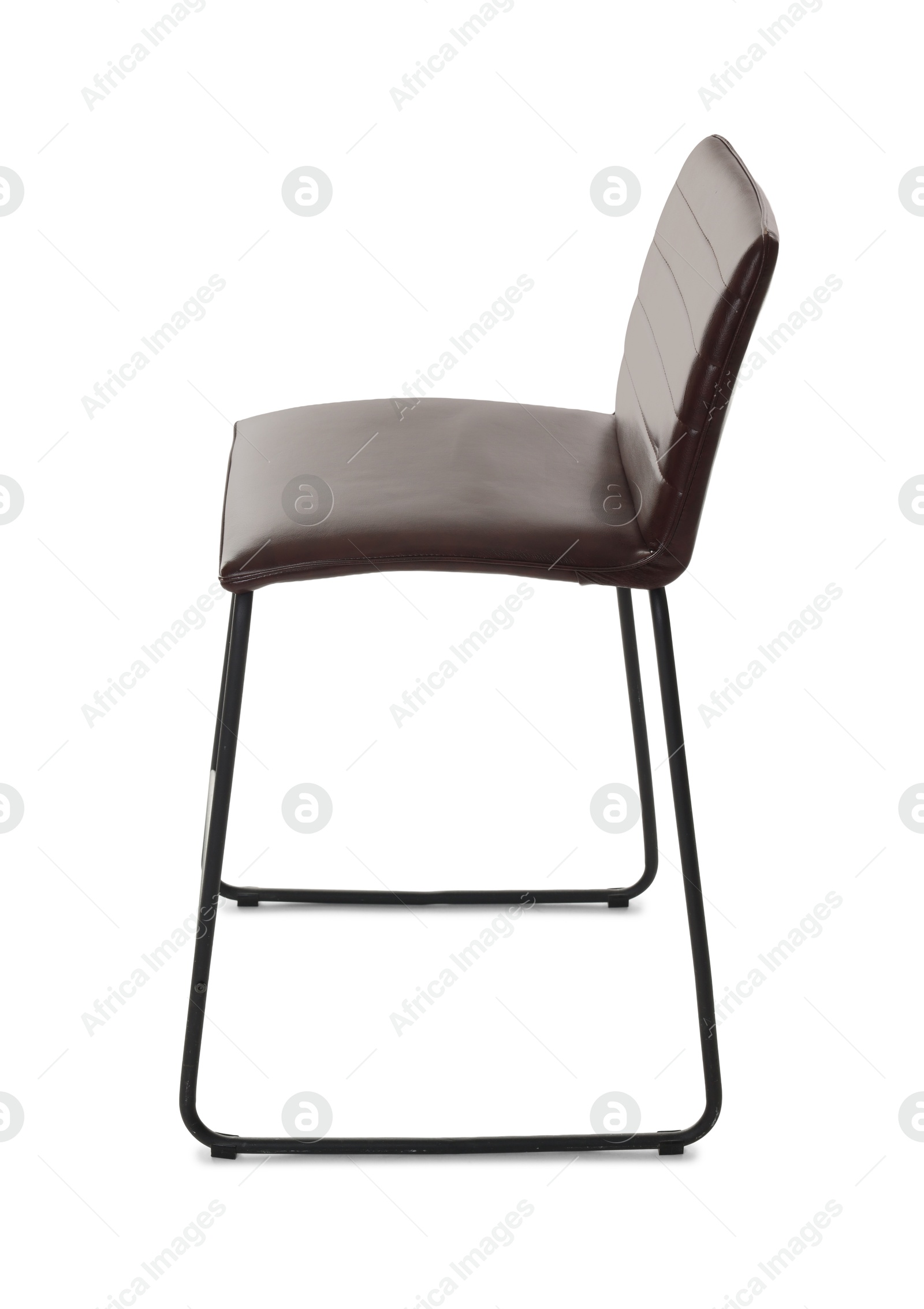Photo of One bar stool isolated on white. Used stuff