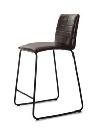 Photo of One bar stool isolated on white. Used stuff
