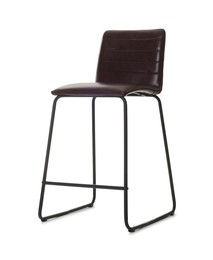 Photo of One bar stool isolated on white. Used stuff