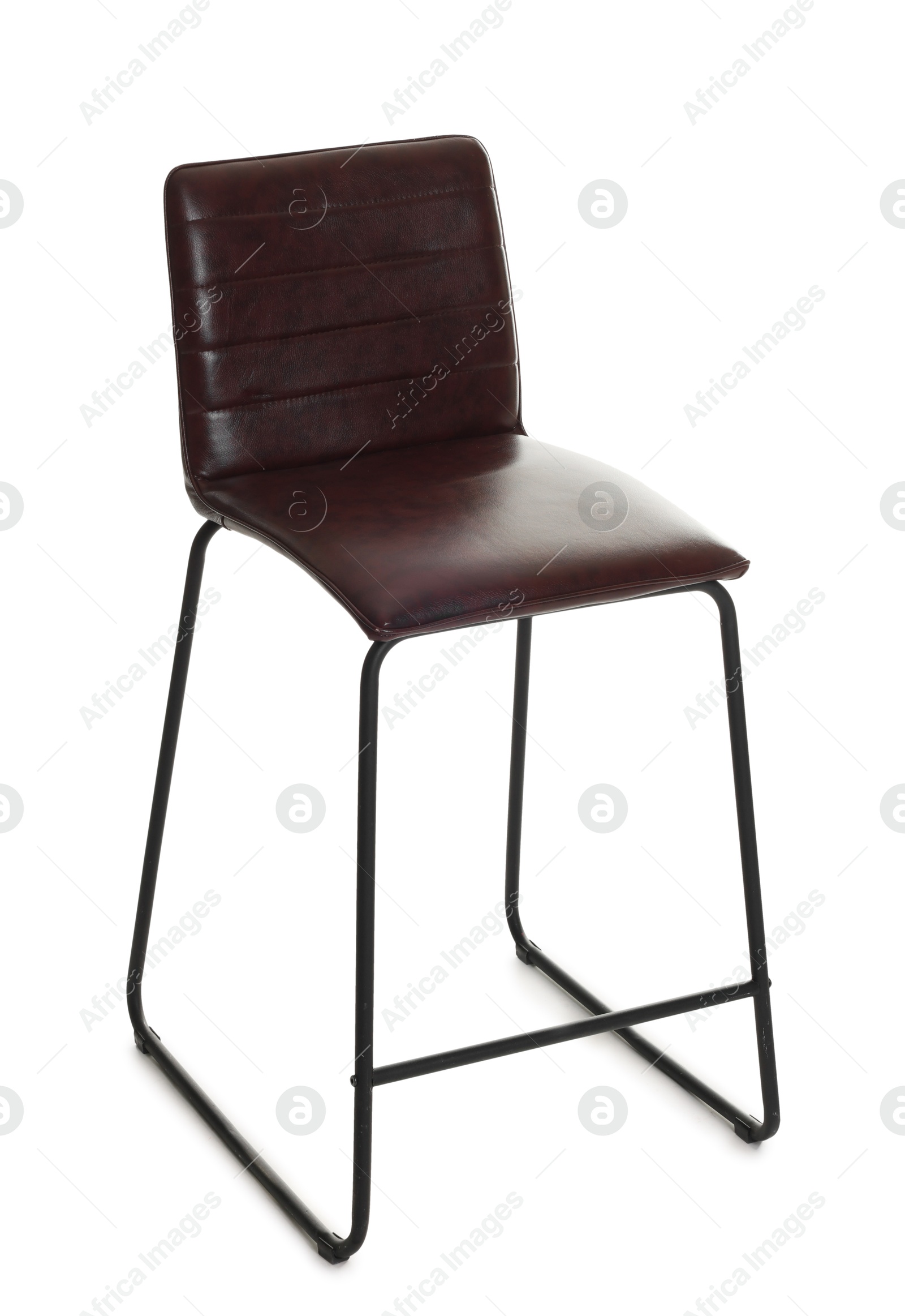 Photo of One bar stool isolated on white. Used stuff