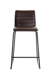 Photo of One bar stool isolated on white. Used stuff