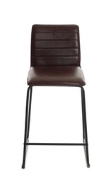 Photo of One bar stool isolated on white. Used stuff