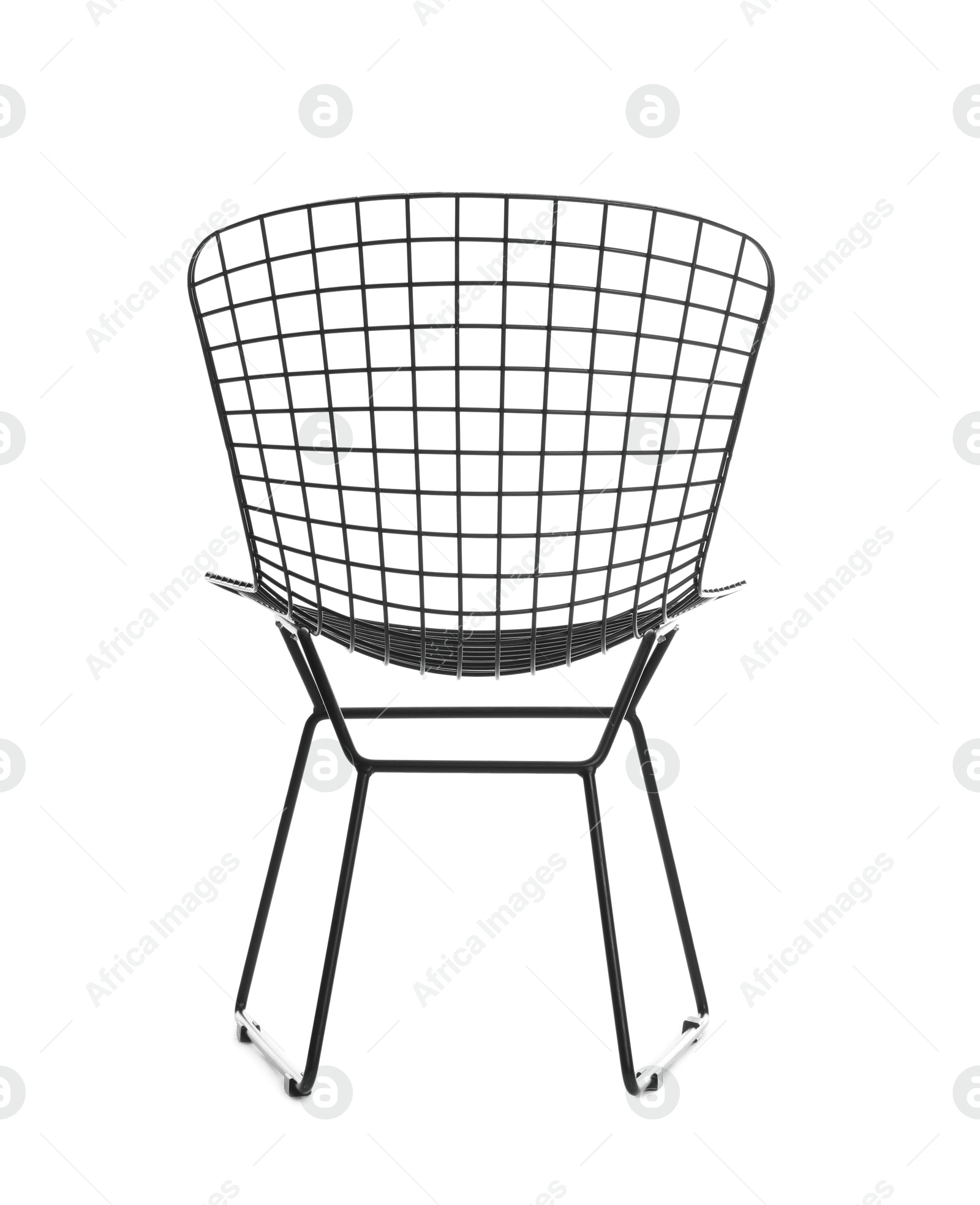 Stylish metal chair isolated on white. Used stuff Photo of Stylish metal chair isolated on white. Used stuff