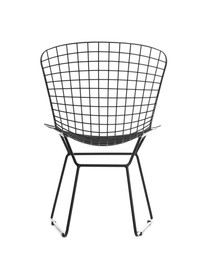Photo of Stylish metal chair isolated on white. Used stuff