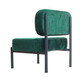 Photo of Stylish armchair isolated on white. Used stuff
