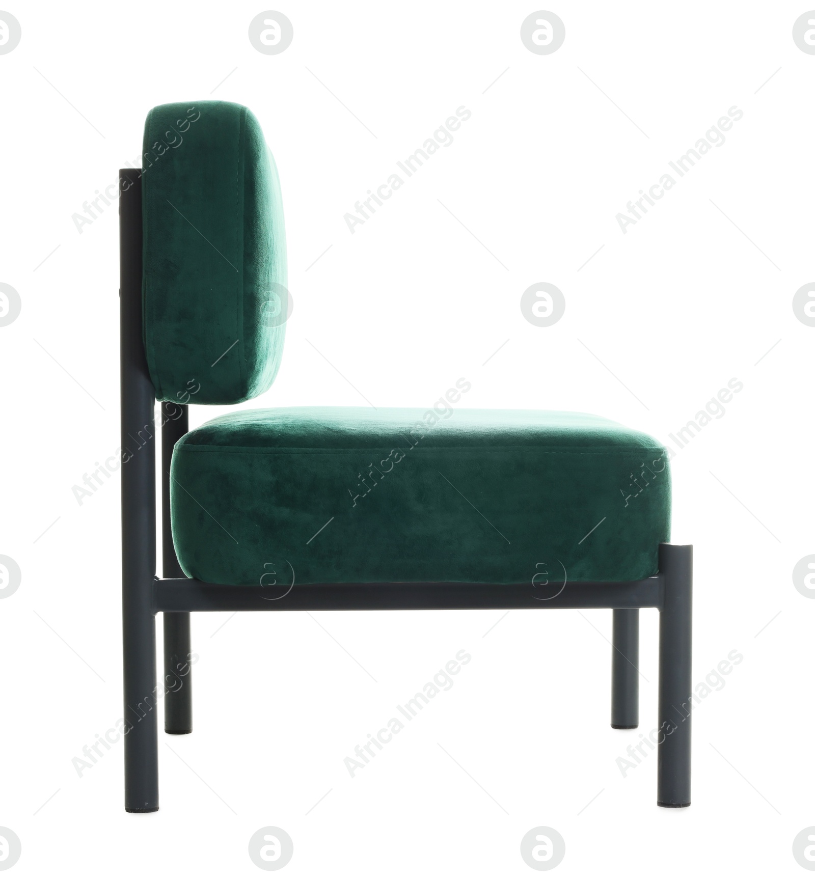 Photo of Stylish armchair isolated on white. Used stuff