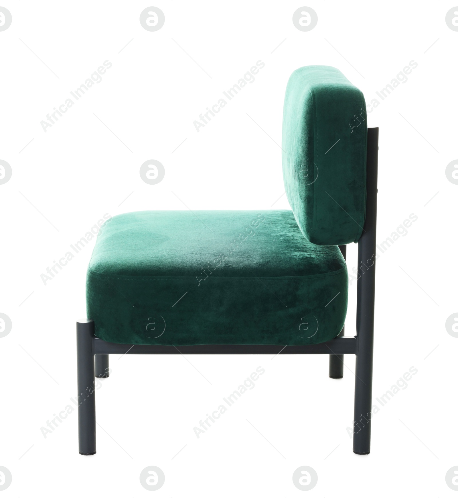 Photo of Stylish armchair isolated on white. Used stuff