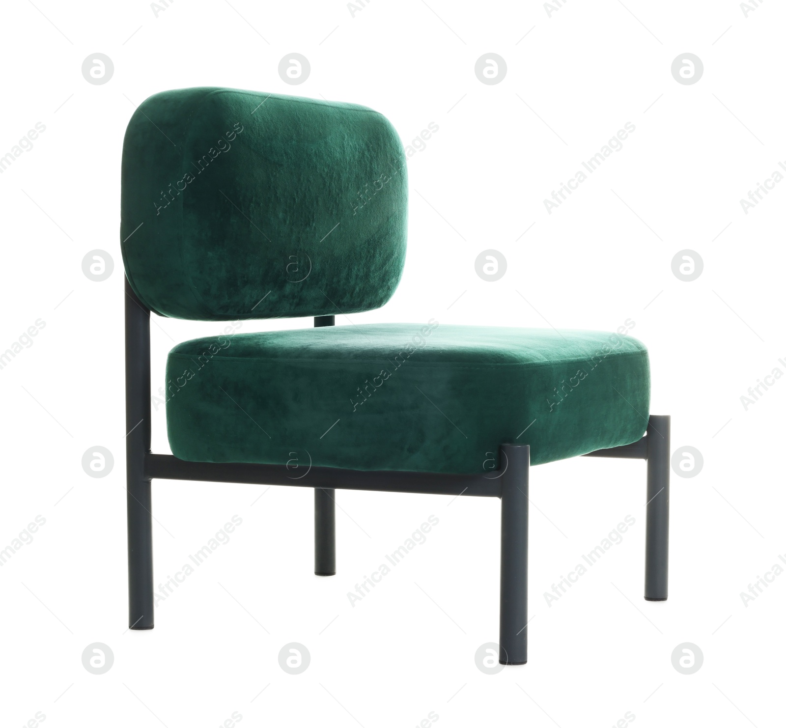 Photo of Stylish armchair isolated on white. Used stuff