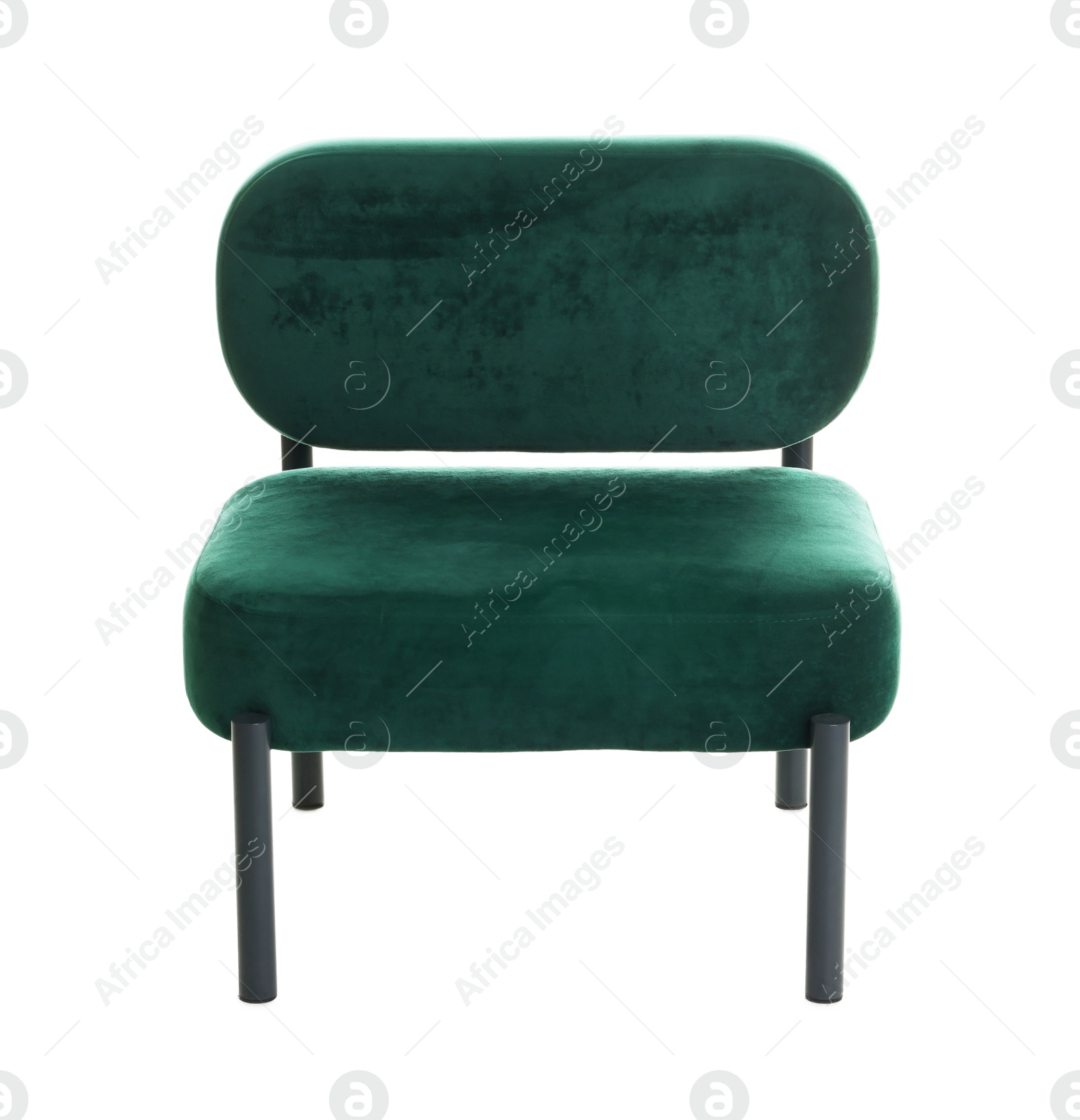 Photo of Stylish armchair isolated on white. Used stuff