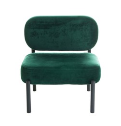 Photo of Stylish armchair isolated on white. Used stuff