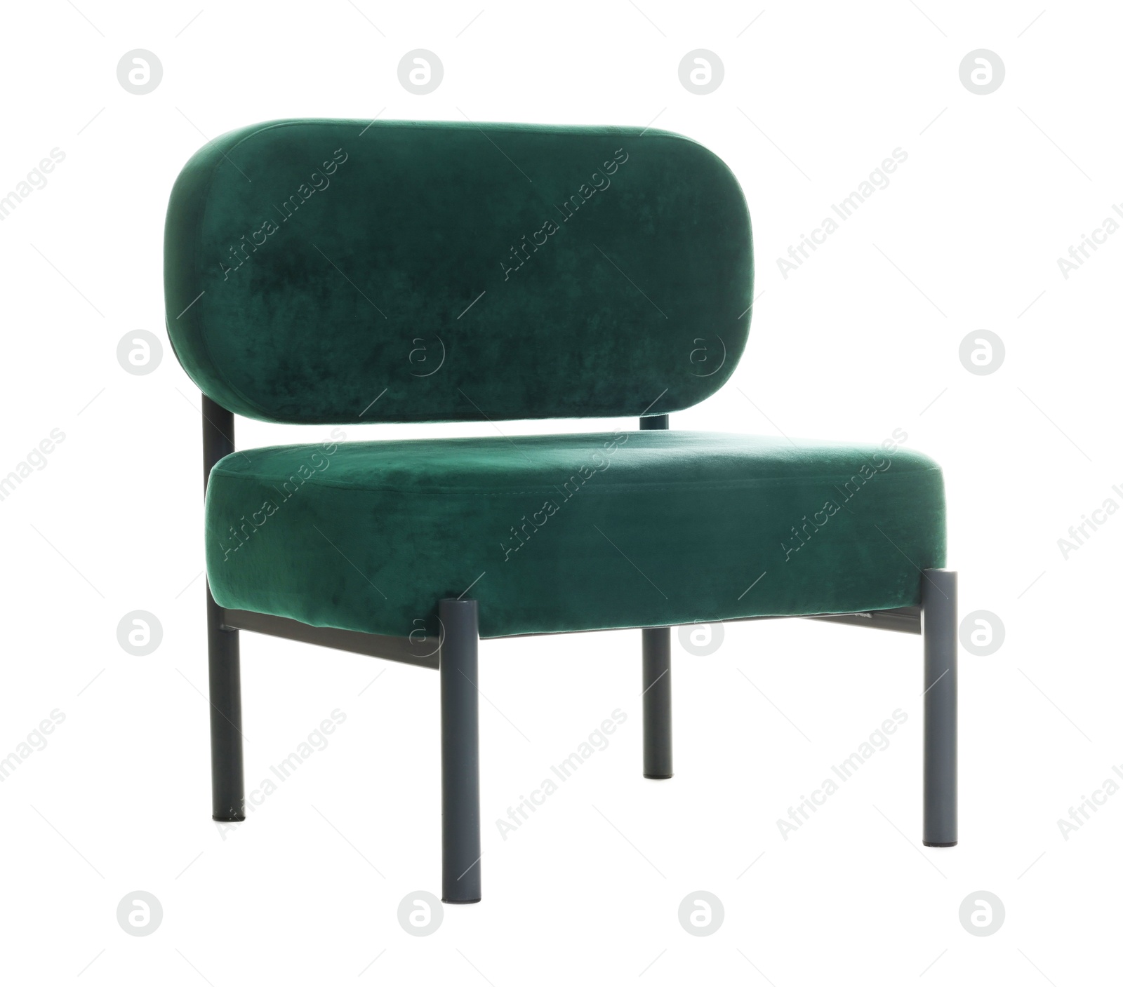 Photo of Stylish armchair isolated on white. Used stuff