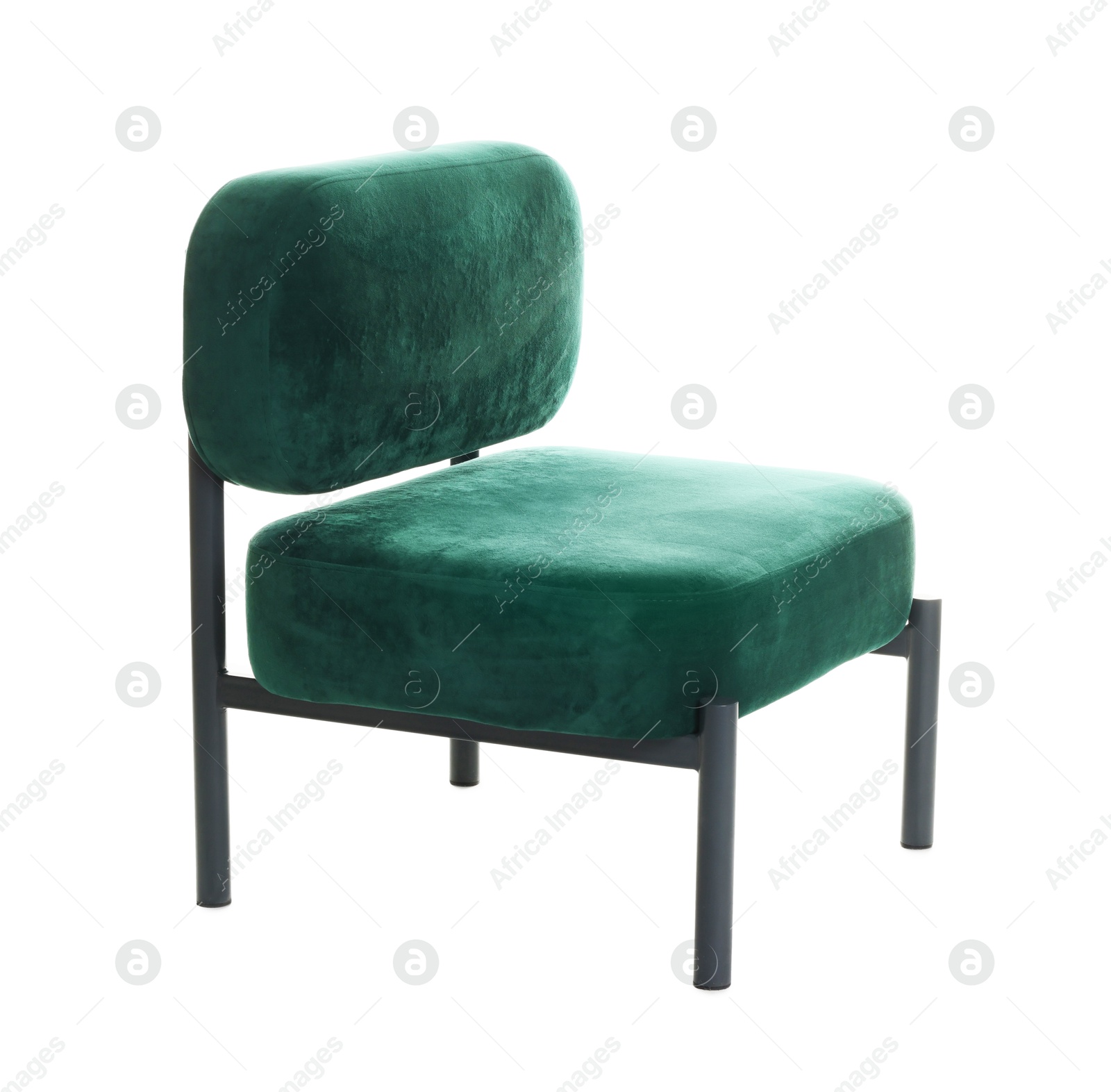 Photo of Stylish armchair isolated on white. Used stuff