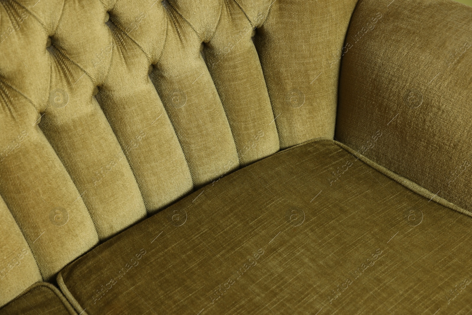 Photo of Soft sofa as background, above view. Used stuff