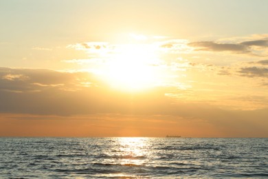 Photo of Picturesque view of beautiful sea at sunrise