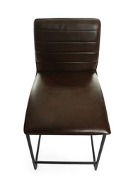 Photo of One bar stool isolated on white, above view. Used stuff