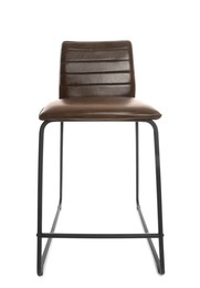 Photo of One bar stool isolated on white. Used stuff