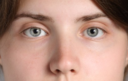 Photo of Closeup view of woman with beautiful eyes