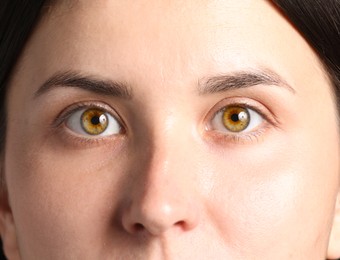 Photo of Closeup view of woman with beautiful eyes