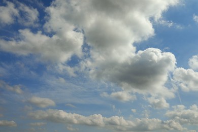Photo of Beautiful view of blue sky with fluffy clouds