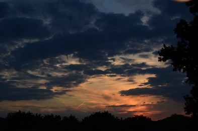 Photo of Beautiful color sky with clouds at sunset