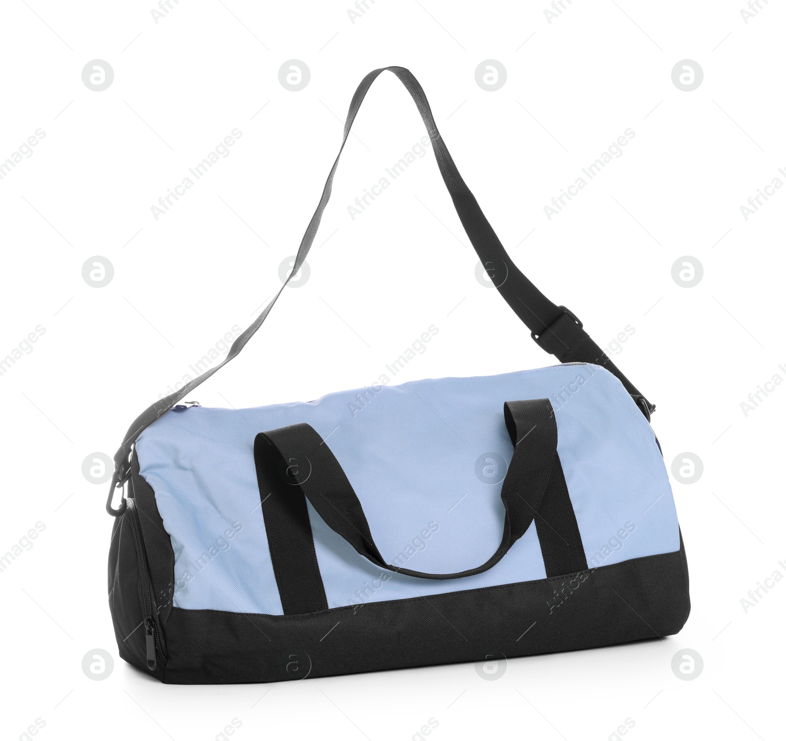 Photo of One stylish sports bag isolated on white