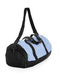 Photo of One stylish sports bag isolated on white