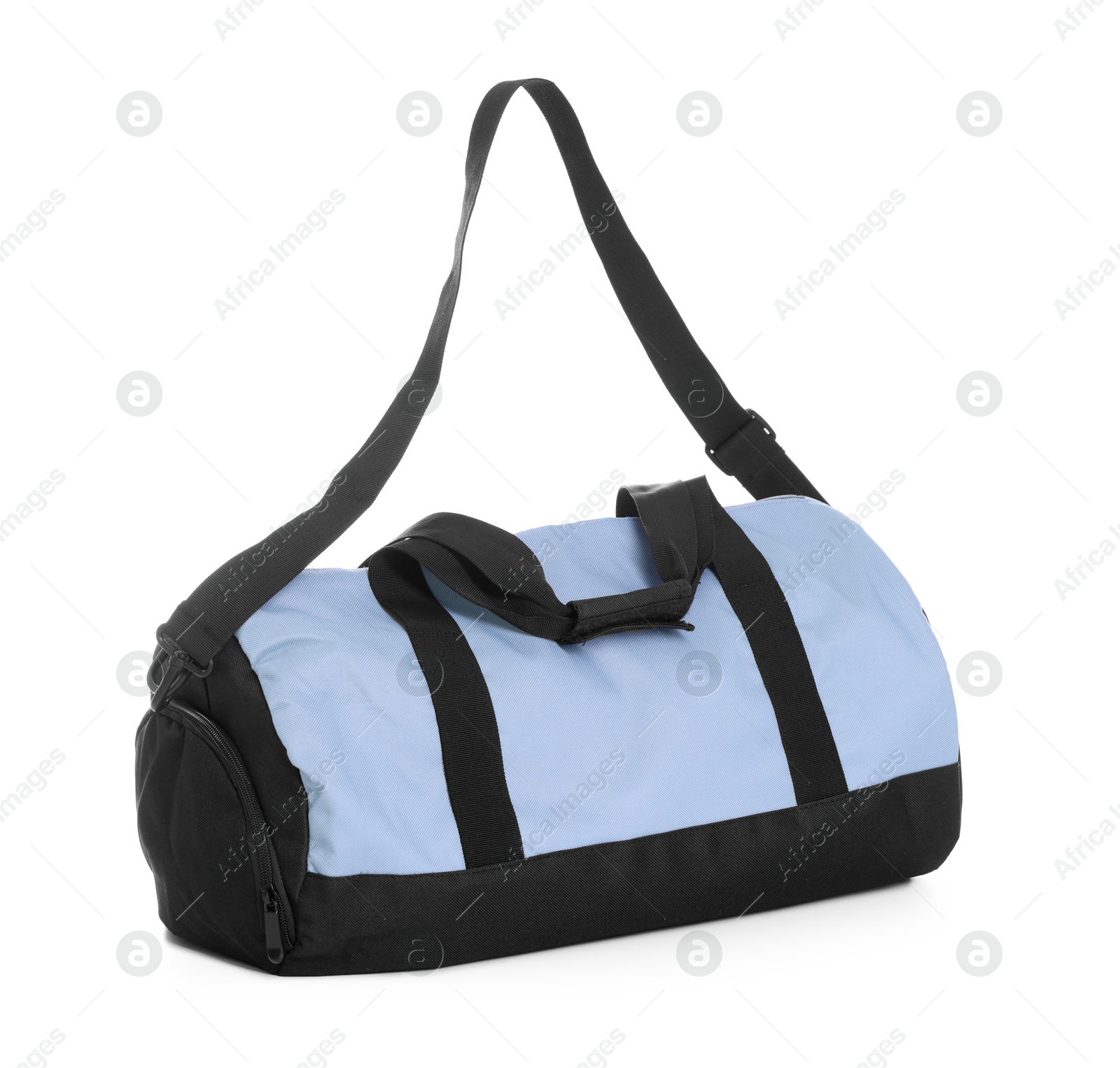 Photo of One stylish sports bag isolated on white