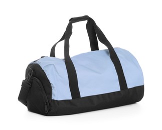Photo of One stylish sports bag isolated on white