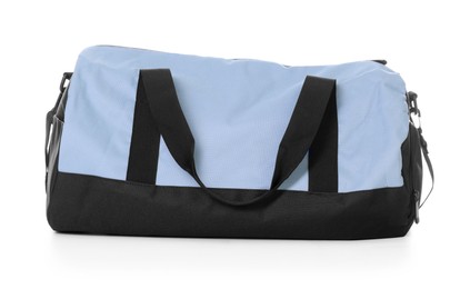 Photo of One stylish sports bag isolated on white