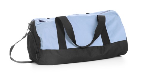 Photo of One stylish sports bag isolated on white