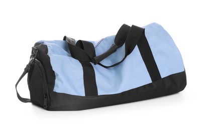 Photo of One stylish sports bag isolated on white