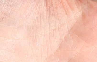 Photo of Human skin, closeup view. Detailed texture of surface