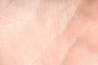 Photo of Human skin, closeup view. Detailed texture of surface