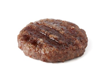 Photo of Delicious grilled beef patty isolated on white