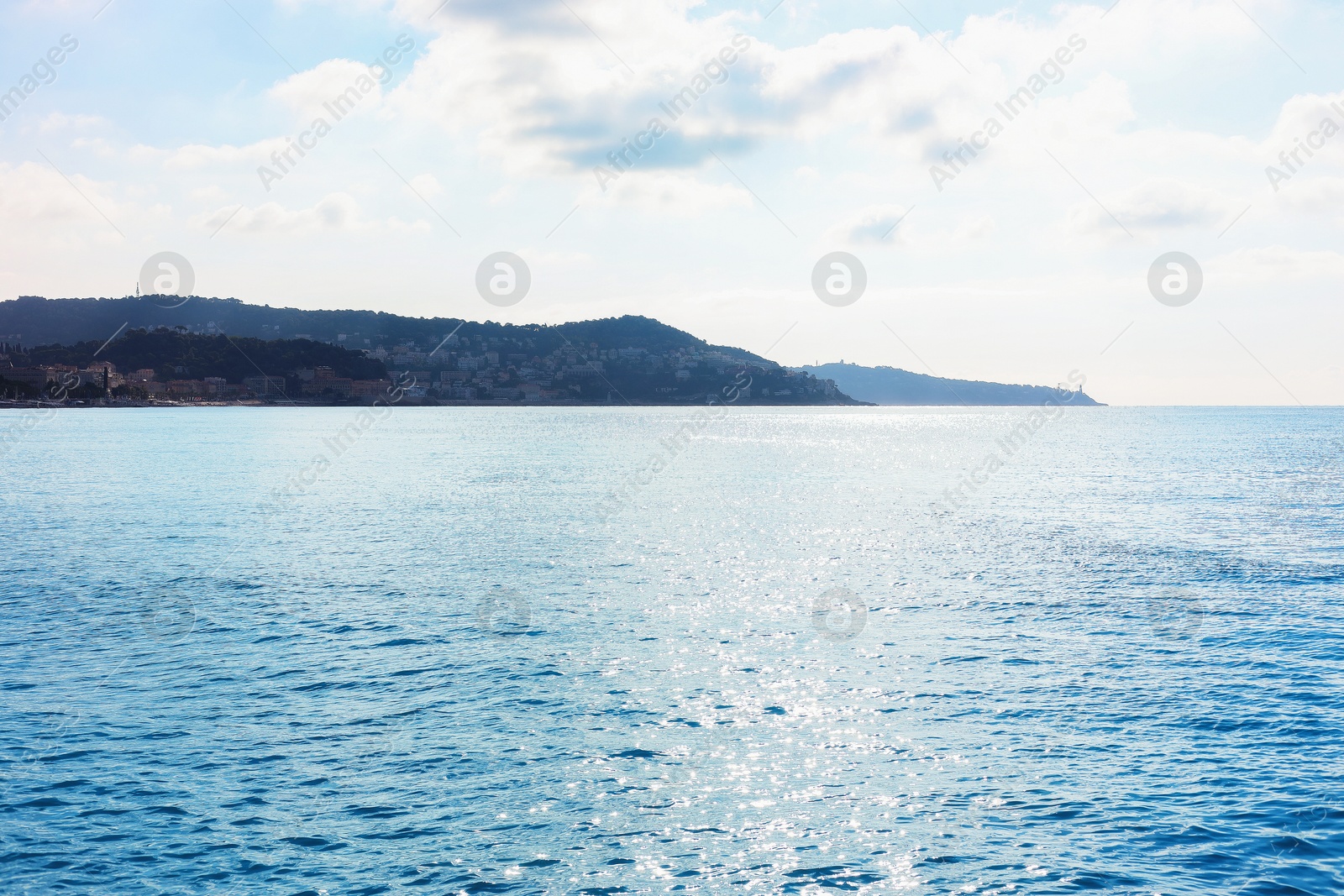 Photo of Picturesque view of sea and mountains at summer