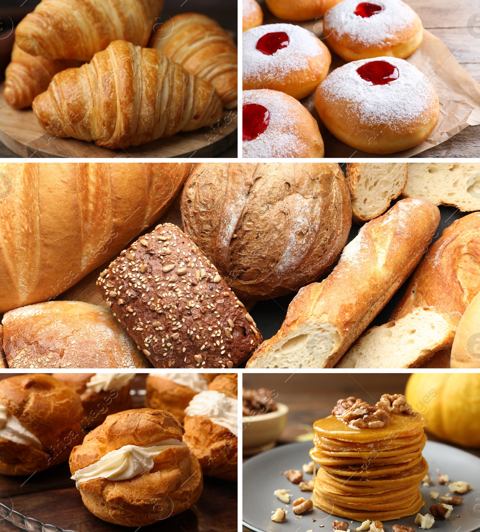 Image of Foods with fluffy or airy texture, collage