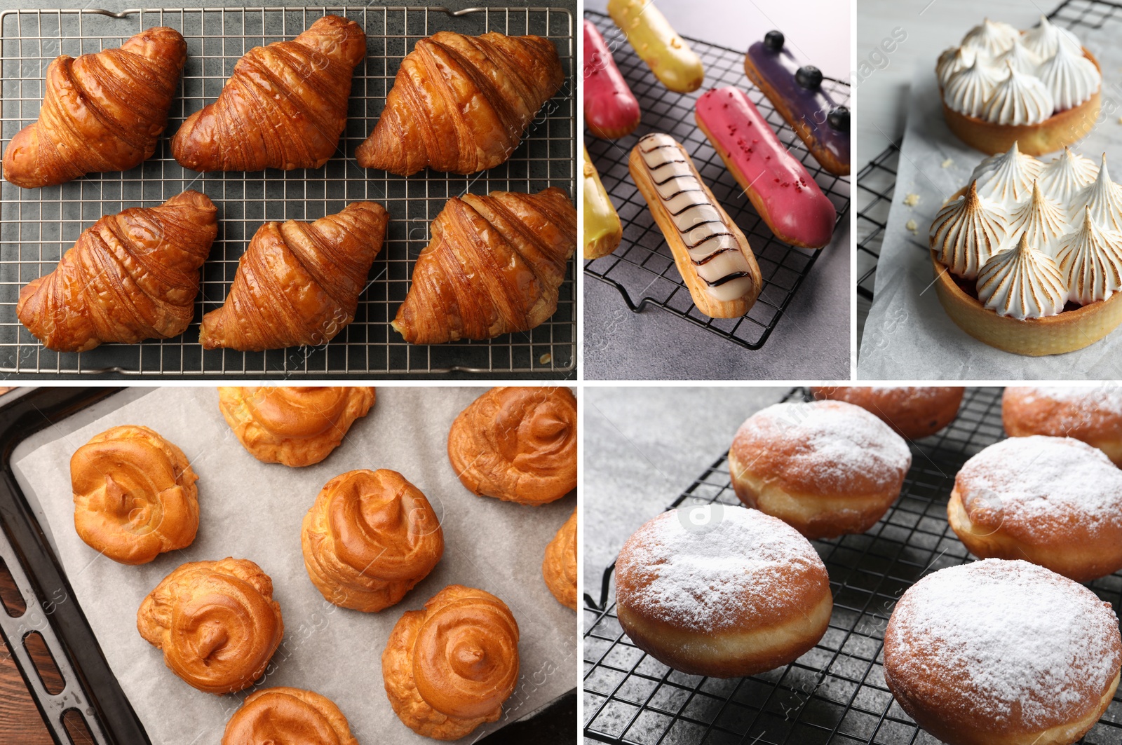 Foods with fluffy or airy texture, collage Image of Foods with fluffy or airy texture, collage